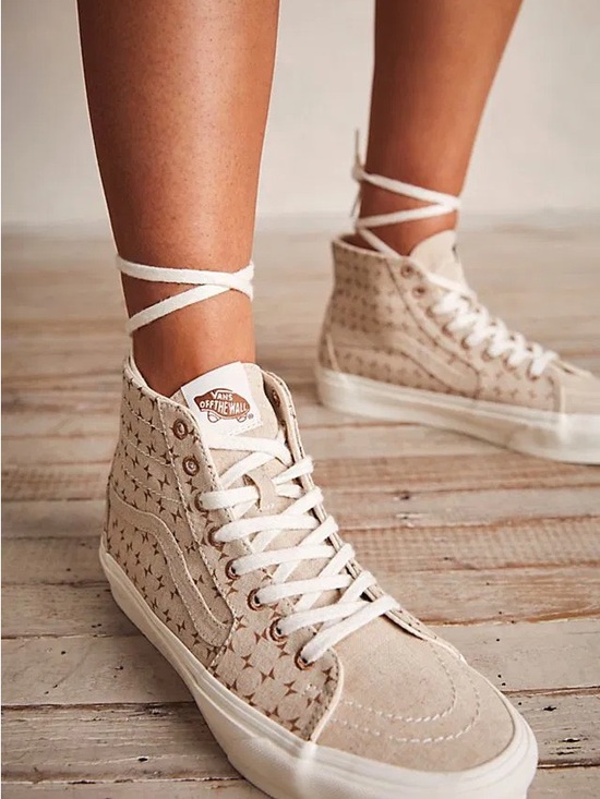 Vans Shoes - VANS Sk8-Hi Tapered Shoes High Top Beige Canvas